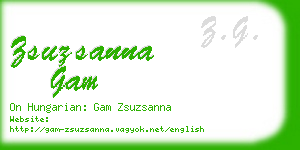 zsuzsanna gam business card